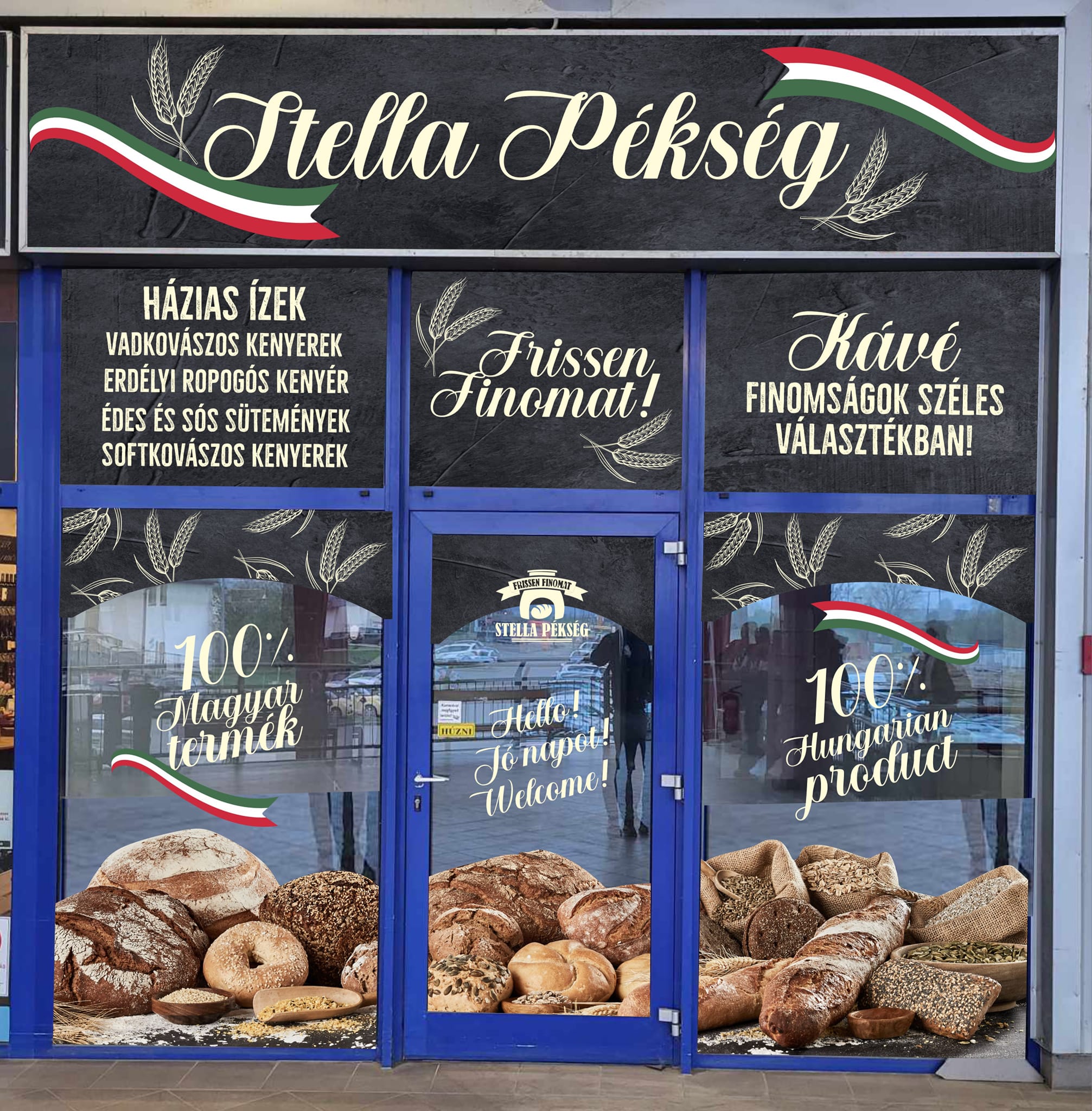 Pék kezében friss kenyér
